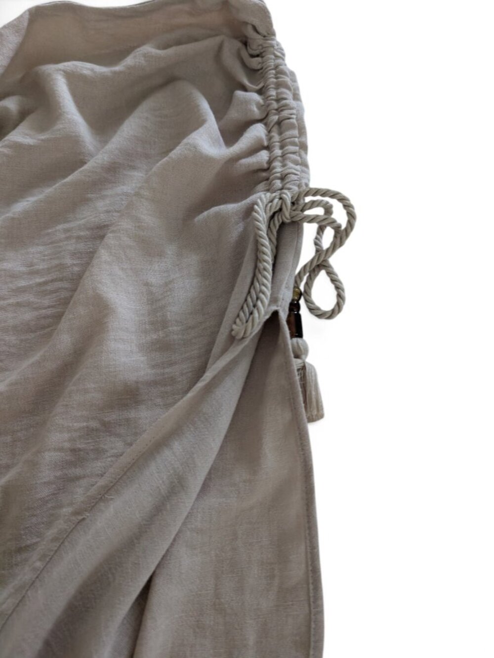 H&M Divided Wrap Tie Swim Cover Up Skirt Size 16 Tan NWOT - Picture 3 of 9